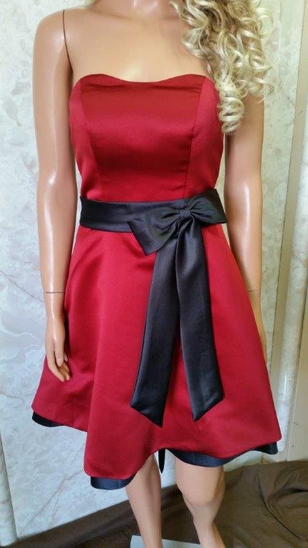 Red and black bridesmaid dresses